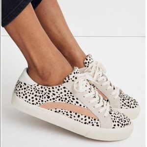 Madewell Calf Hair Spotted Sneakers size 7